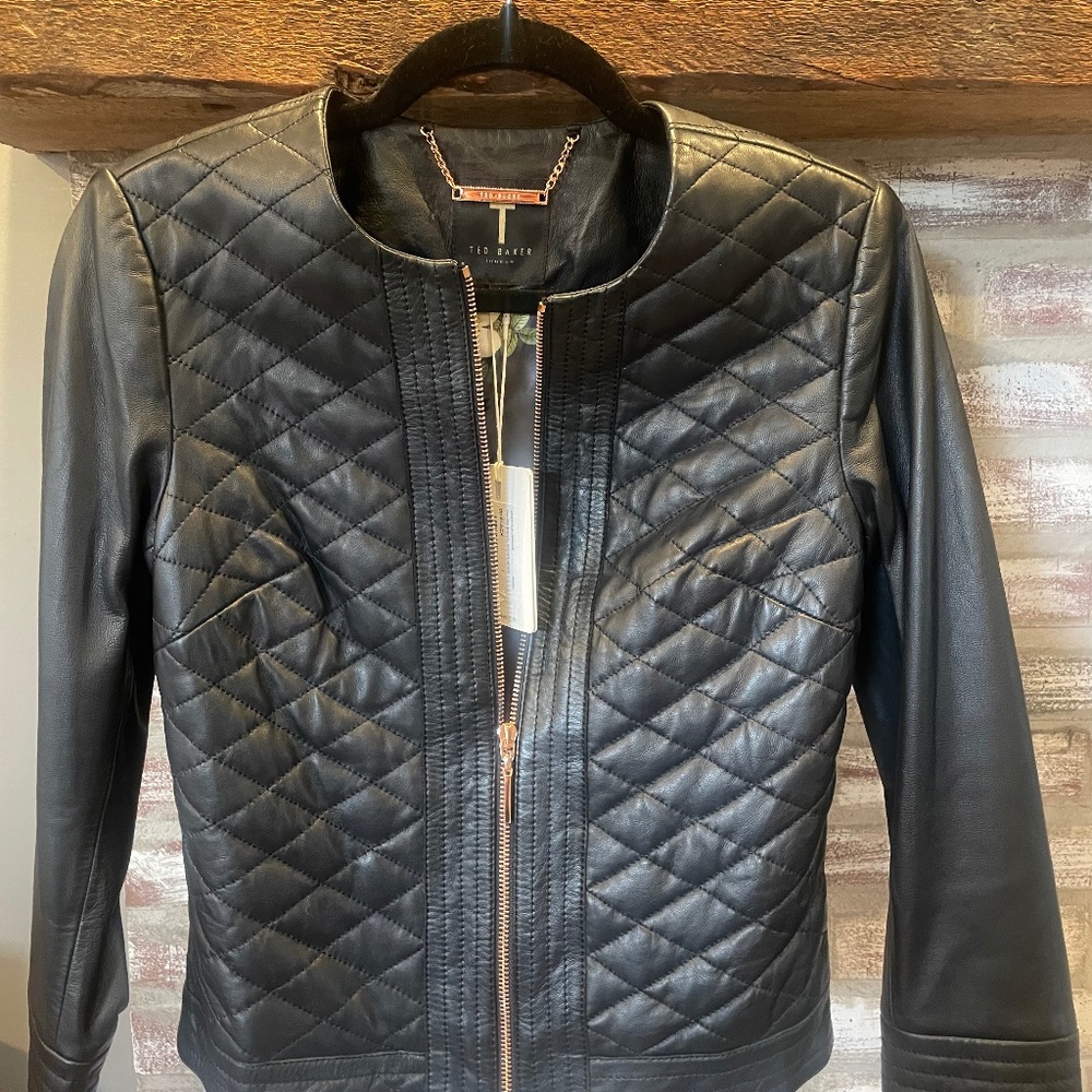 Ted Baker Leather crop jacket